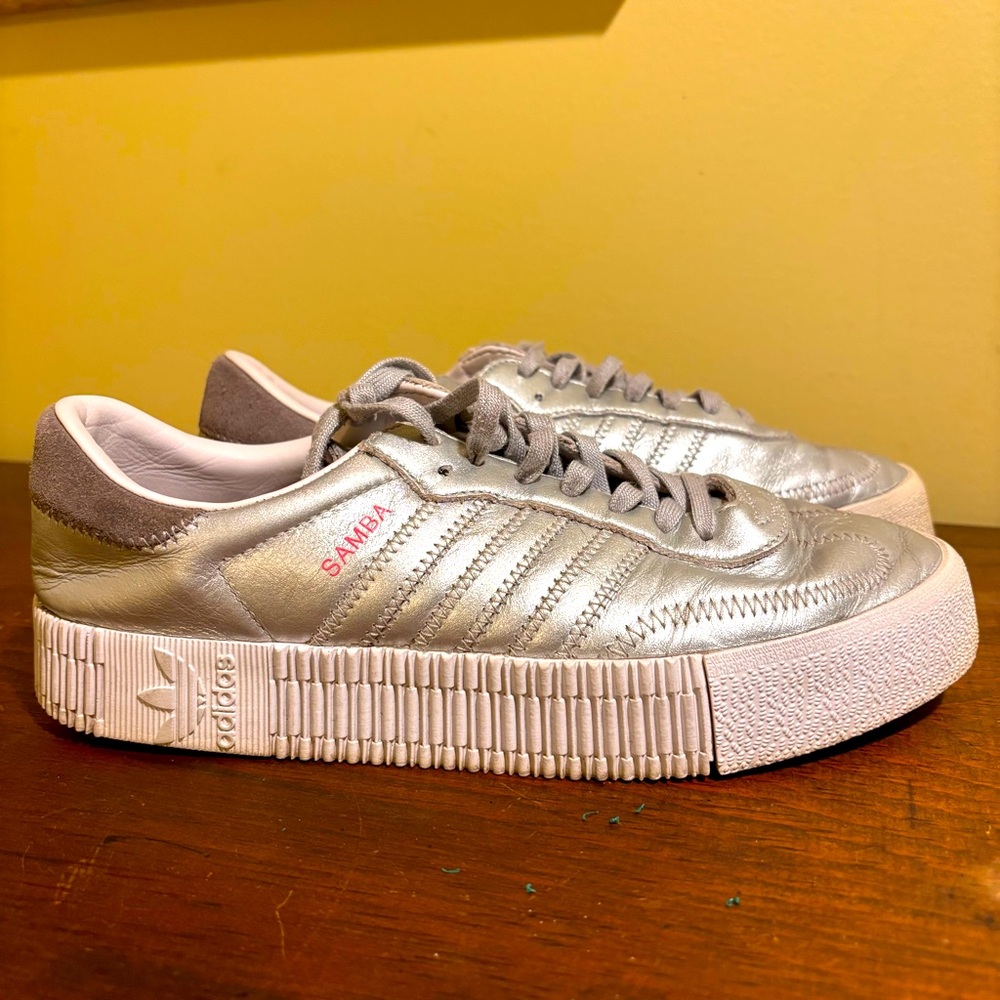 Adidas Samba Sneakers Silver Size 7.5